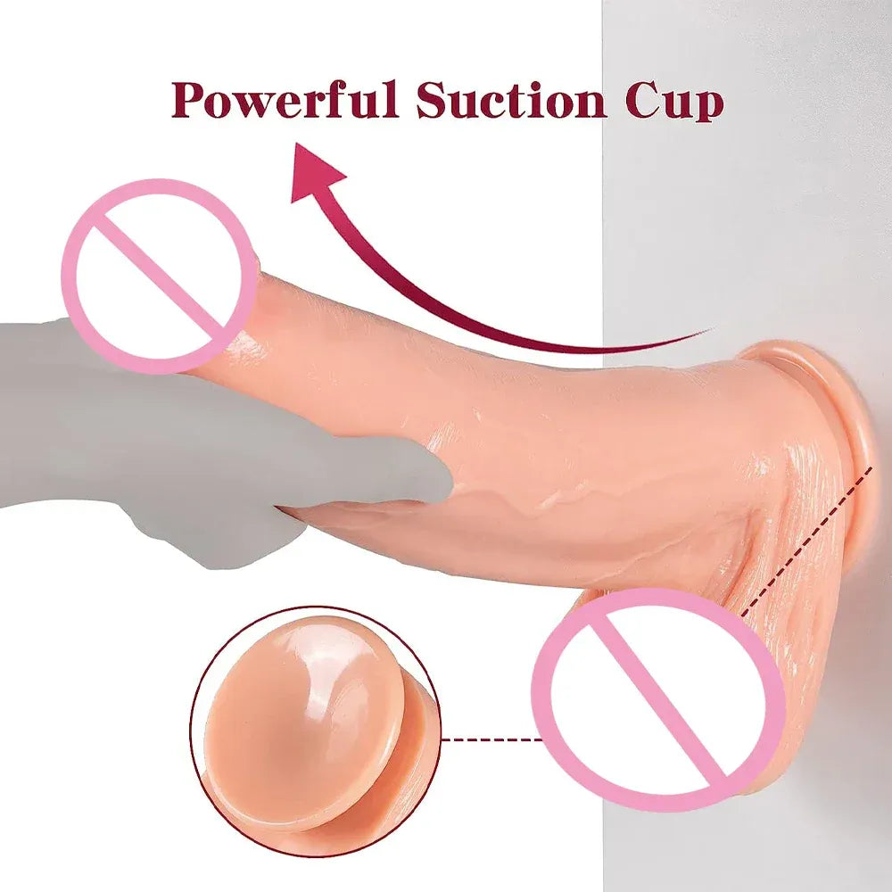 12 Inch Realistic Dildo with Suction Cup - Female Stimulator