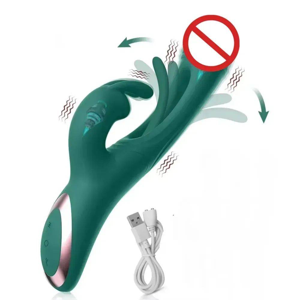 12 Mode Waterproof Silicone Rabbit Vibrator For Women