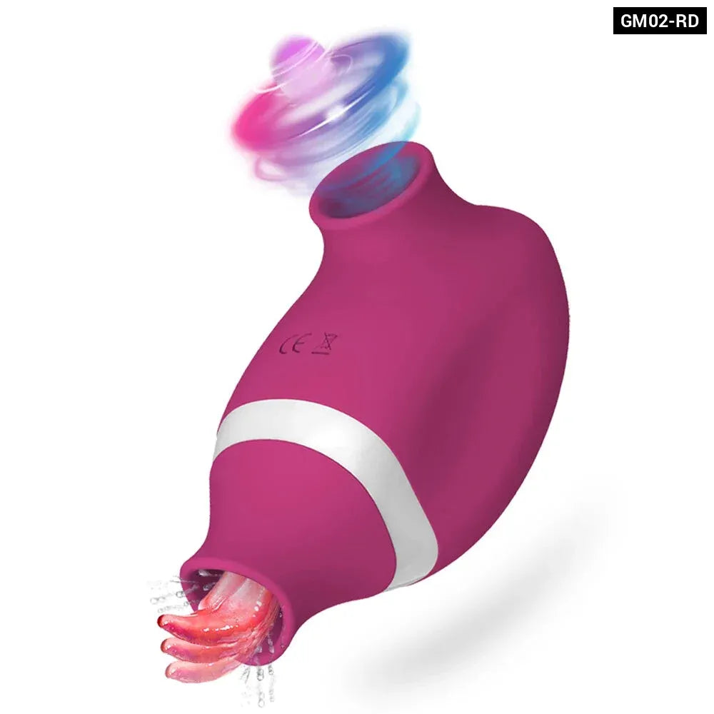 2 In 1 Clit Stimulator Sucking Licking Vibrator for Women