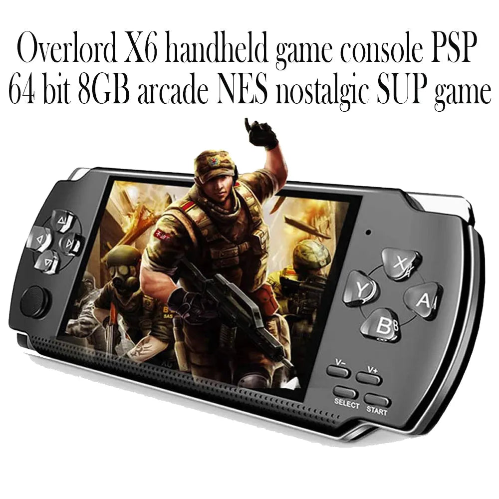 Vibe Geeks Overlord X6 Handheld Game Console psp64 bit 8GB