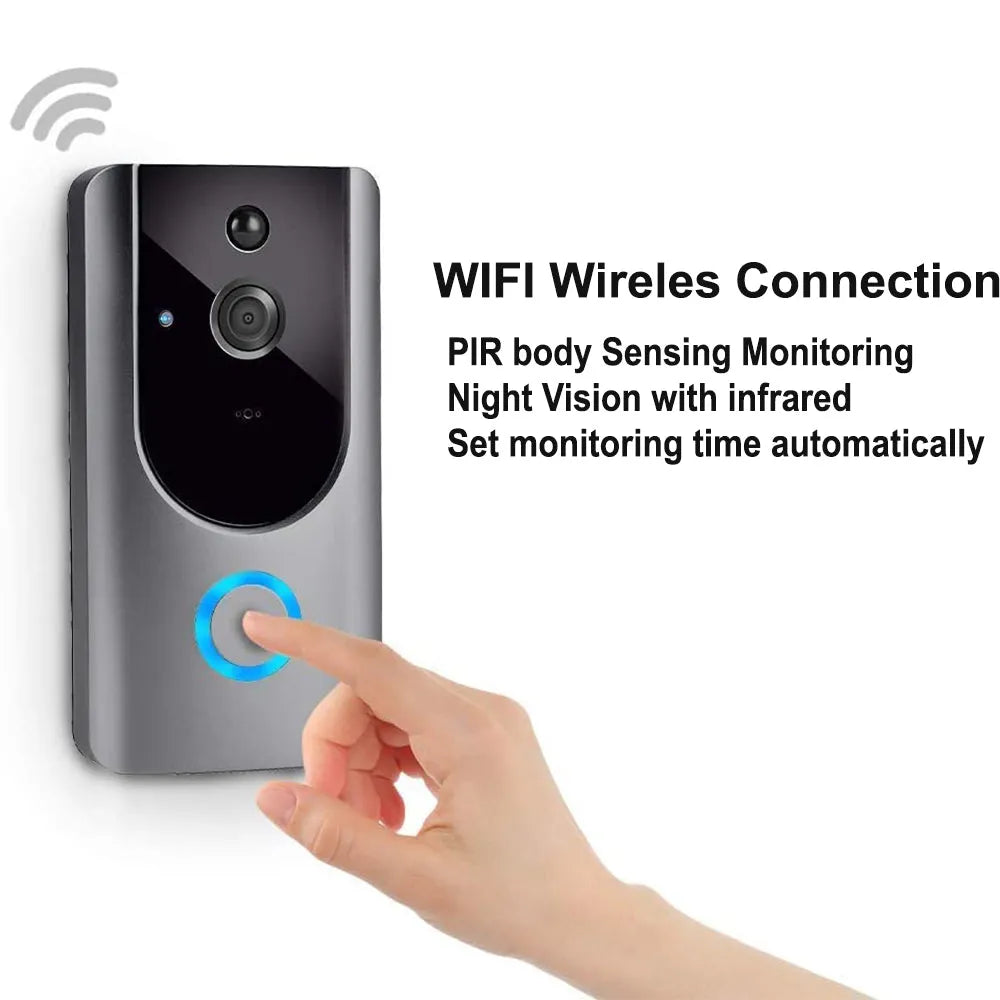 Vibe Geeks Smart Wireless Wi - Fi HD Video Doorbell