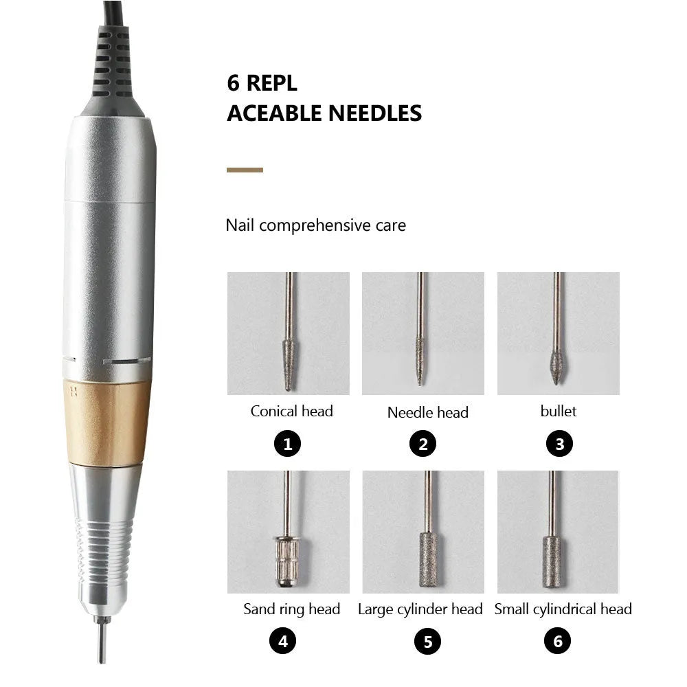 Vibe Geeks 35000/20000 RPM Electric Nail Drill Machine File