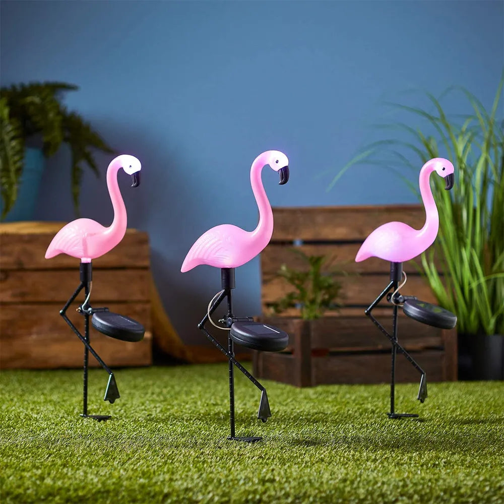 Vibe Geeks Flamingo Garden LED Stake Solar Powered