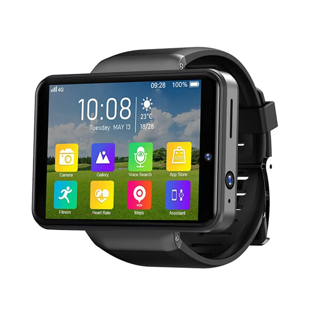 Vibe Geeks Face Unlock Full Touch Screen Smartwatch with Dual Camera- USB Charging