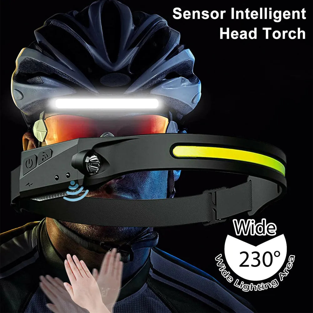 Vibe Geeks USB Rechargeable 4 Lighting Modes COB Light Head