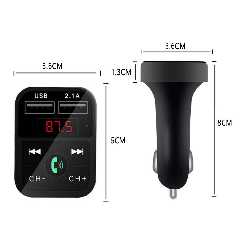 Vibe Geeks 3 - in - 1 Car Wireless Bluetooth FM Transmitter