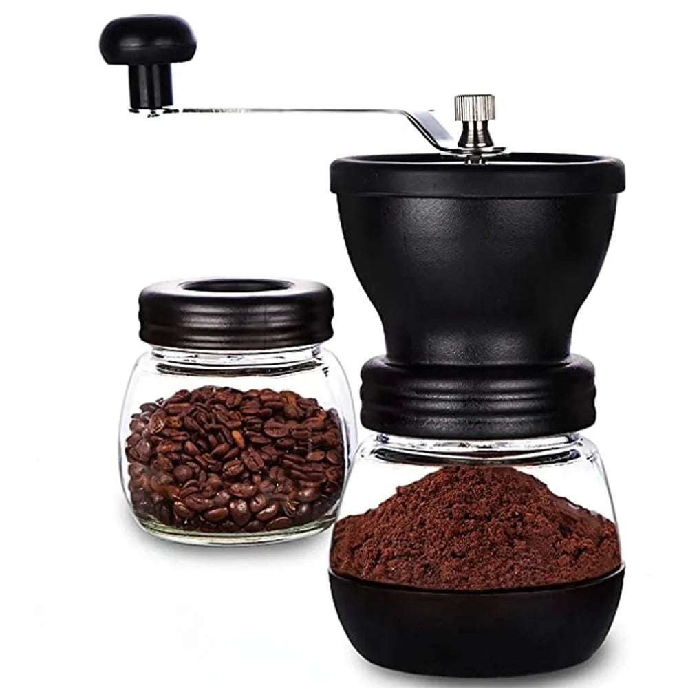 Vibe Geeks Portable Manual Coffee Grinder with Ceramic Burrs Hand Coffee Grinder