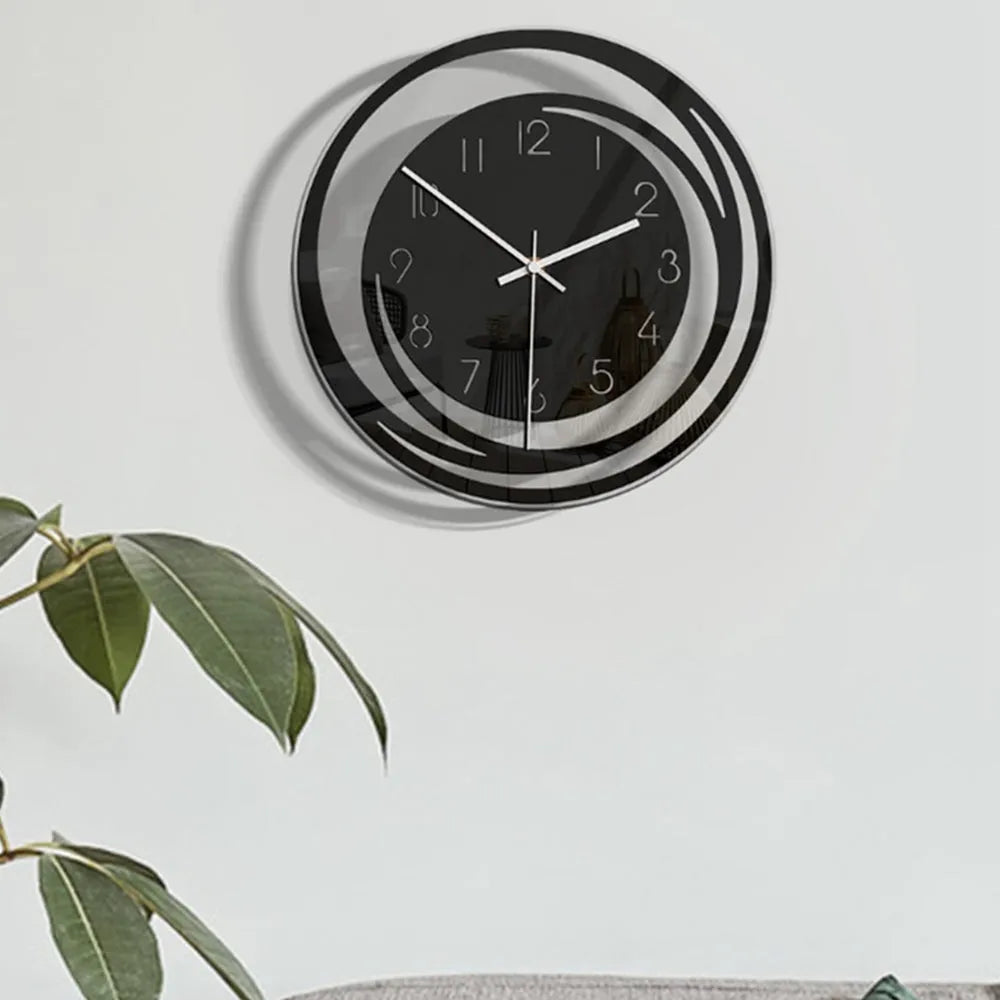 Vibe Geeks Minimalist Creative Acrylic Wall Clock - Battery