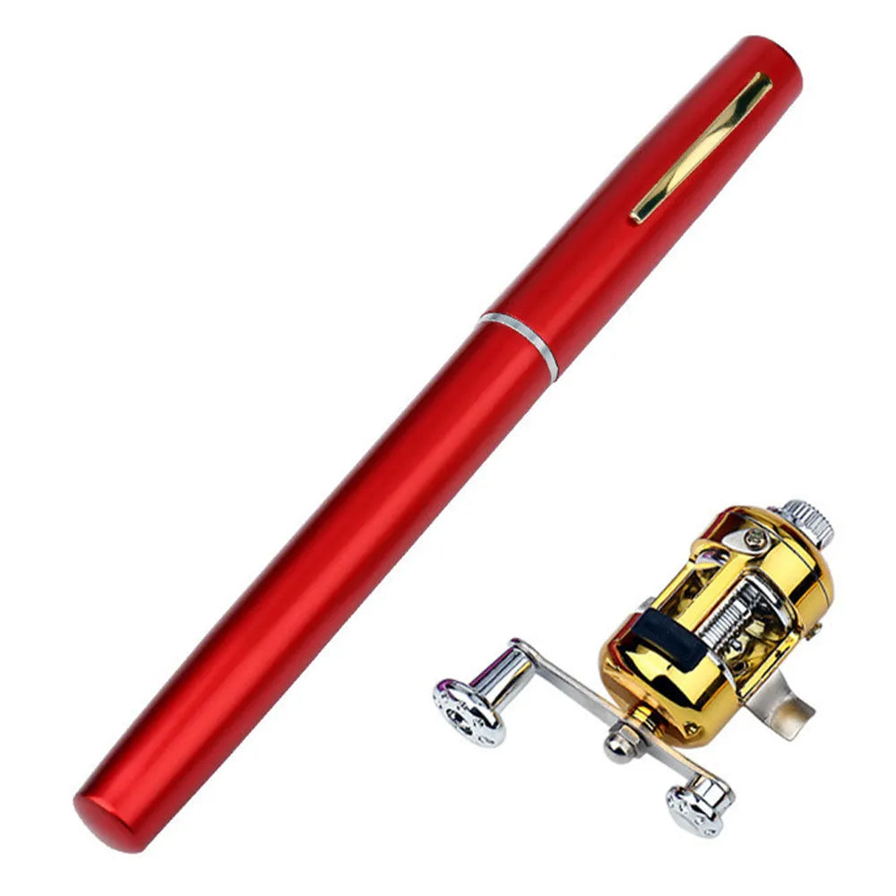 Vibe Geeks Mini Portable Pocket Pen Telescopic Fishing Rod