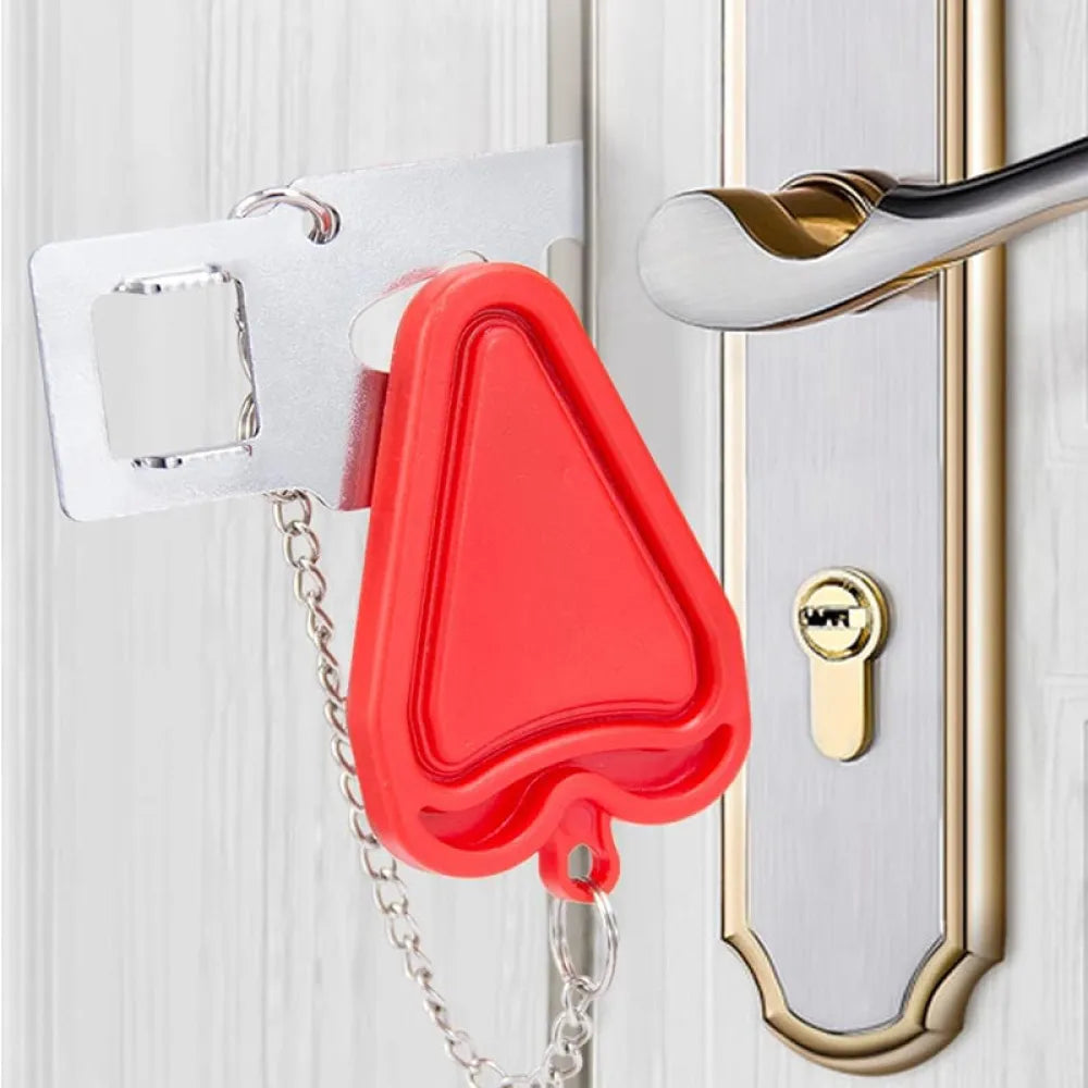 Vibe Geeks Anti - Theft Portable Travel Door Lock Inside