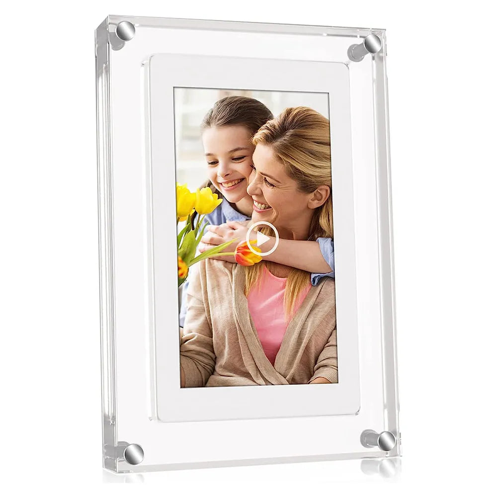 Vibe Geeks 5 Inches Acrylic Digital Video Frame for Home