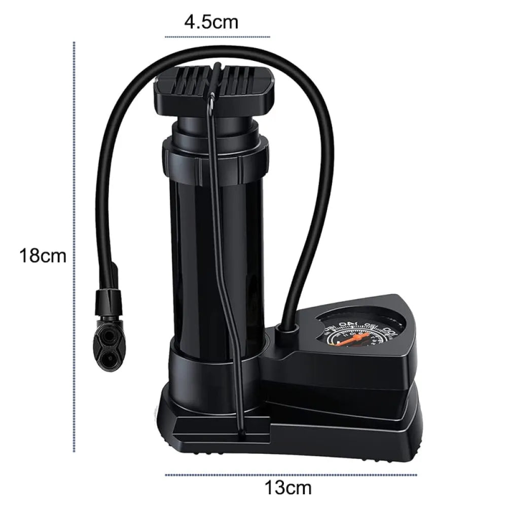 Vibe Geeks Bike Floor Pump Portable Anti - Slip Tyre