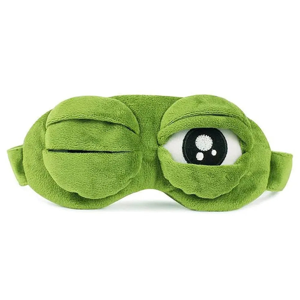 Vibe Geeks Cute Contoured Blackout Frog 3D Sleep Eye Mask