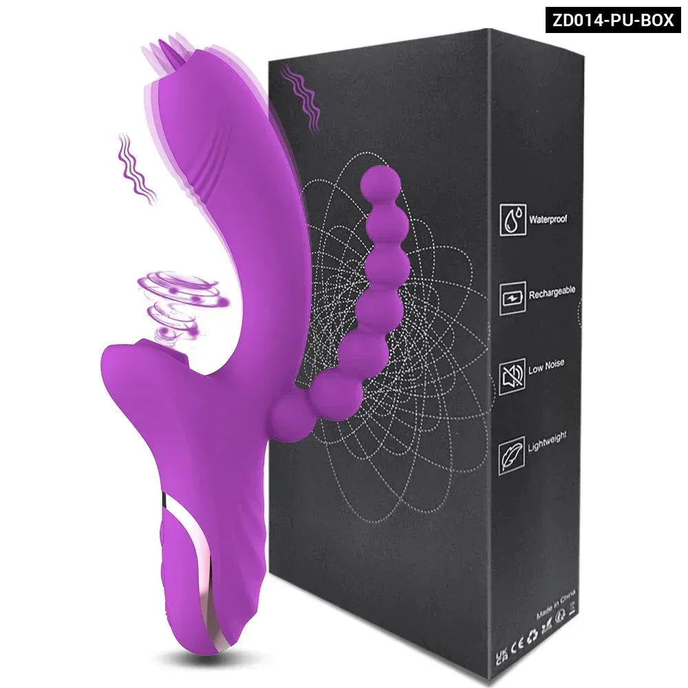3 In 1 Clit Sucking Vibrator for Women G Spot Vagina Anal