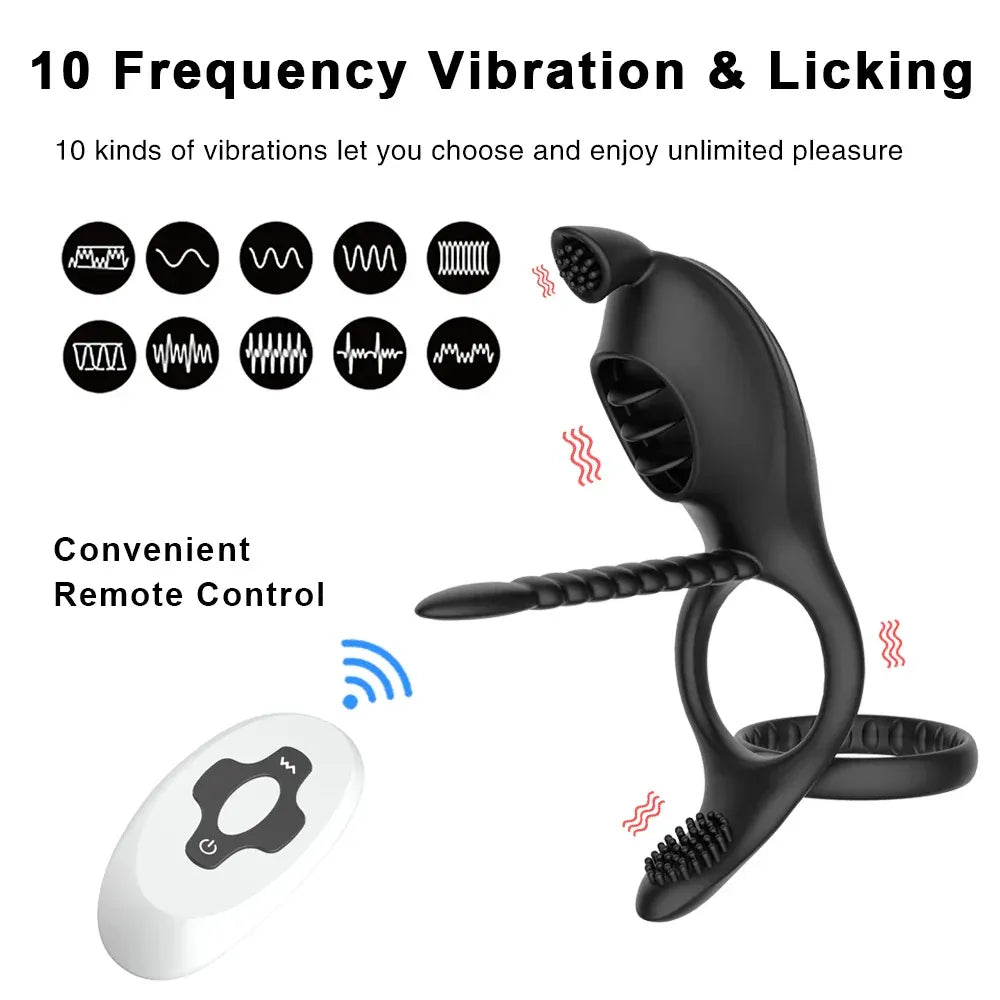 3 In 1 Couples Vibrator For Clit Sucking Delay And Anal Play
