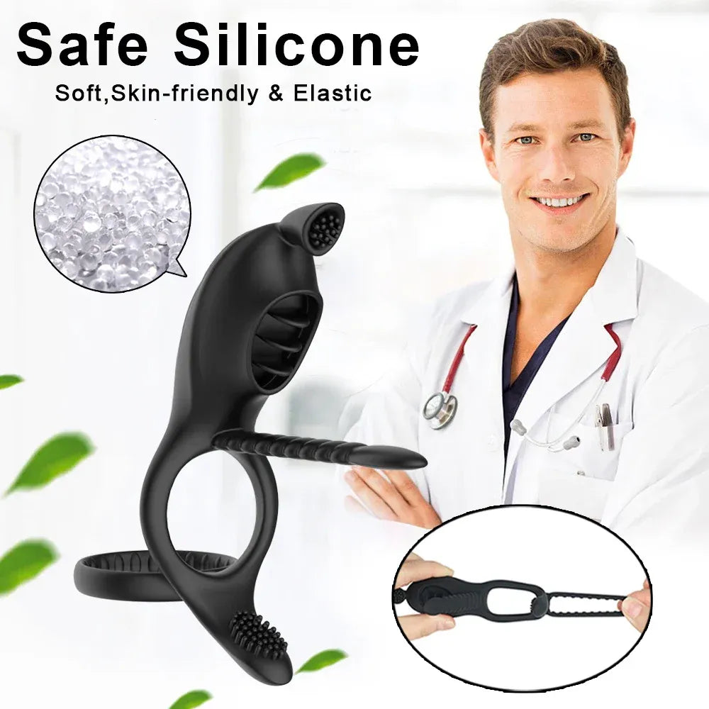 3 In 1 Couples Vibrator For Clit Sucking Delay And Anal Play