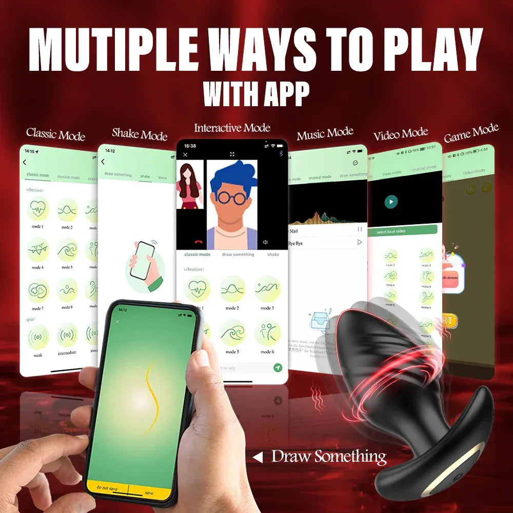 360 Rotating Anal Plug Vibrator