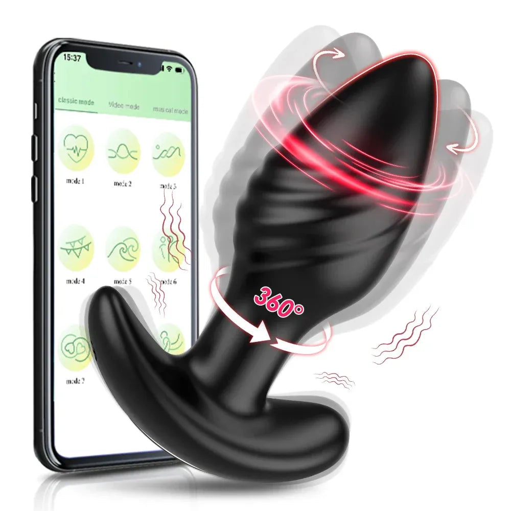 360 Rotating Anal Plug Vibrator