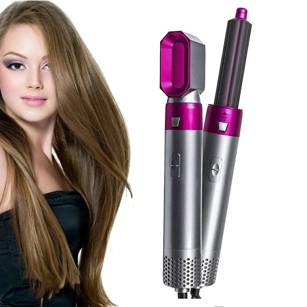 Vibe Geeks 5 - in - 1 Hot Air Brush Hair Volumizer