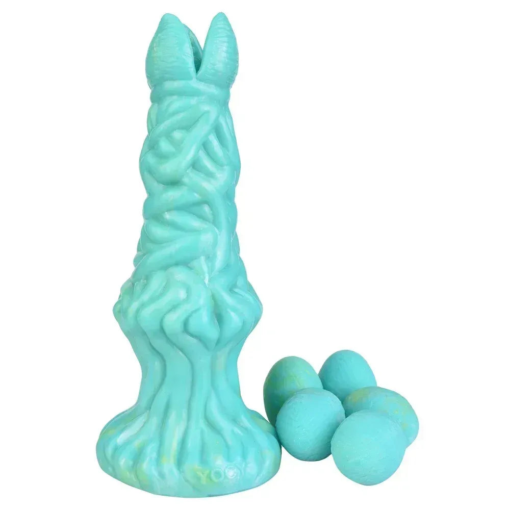 8 Inch Luminous Dildo With Inflatable Pump & 5 Eggs