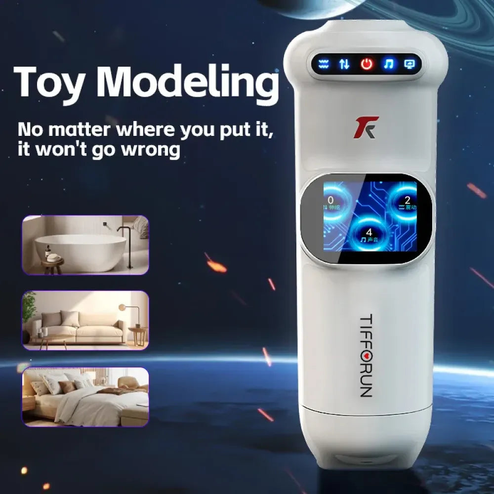 Auto Male Masturbator Cup Telescopic Thrusting Vibrating