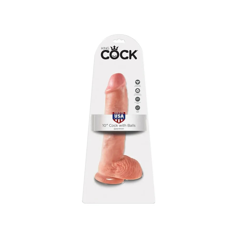Cock 10 Inch With Balls Flesh By King Cock 12526