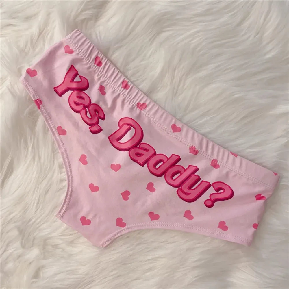 DeanFire Kawaii 3D Panties Women Underwear Yes Daddy Hearts