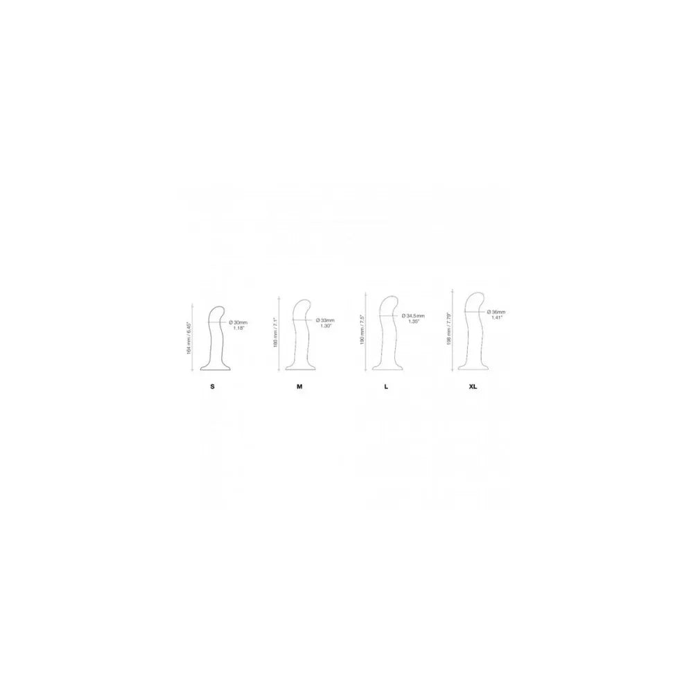 Dildo By Strap-On-Me Point Stimulator Black Xl