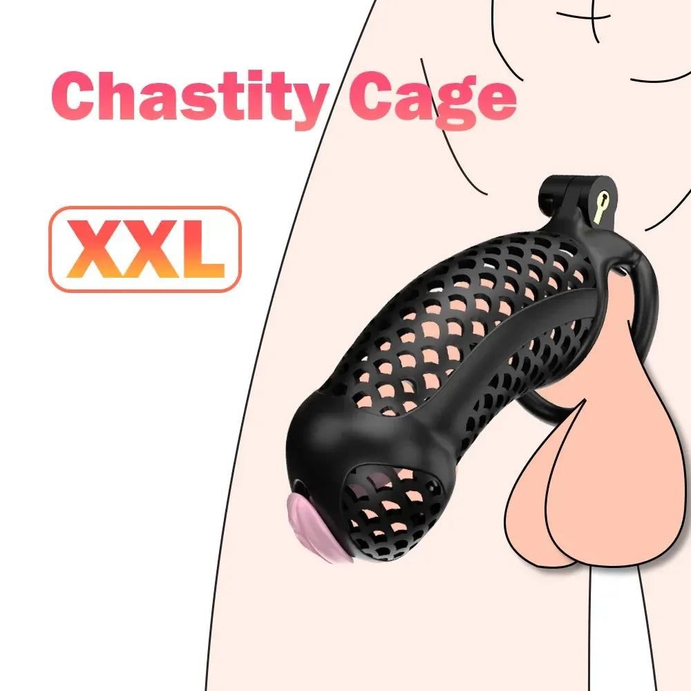 Large Male Chastity Cage Lightweight Plastic Cock Cage