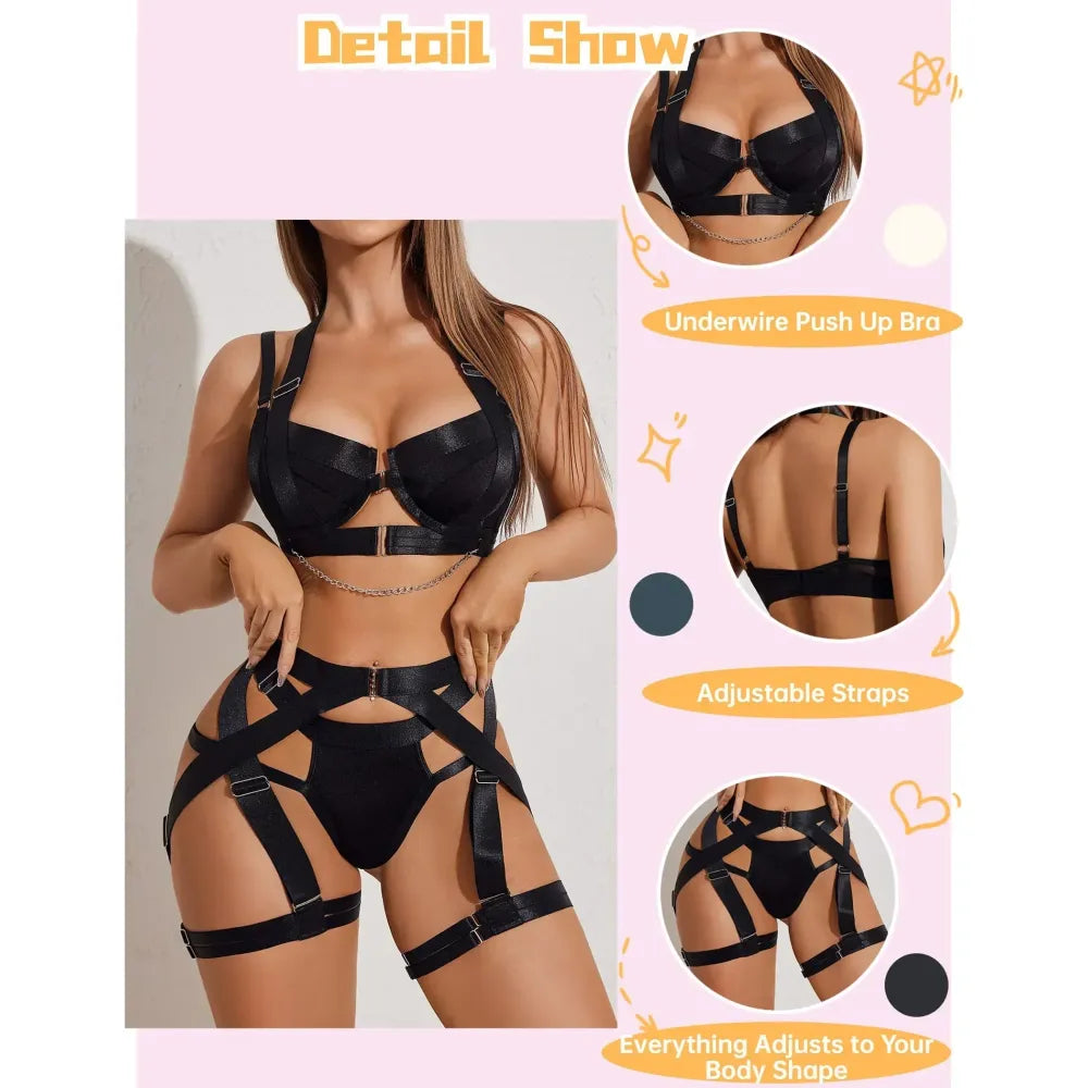 Punk Body Waist Belt Bodysuit Full Body Bondage Harness