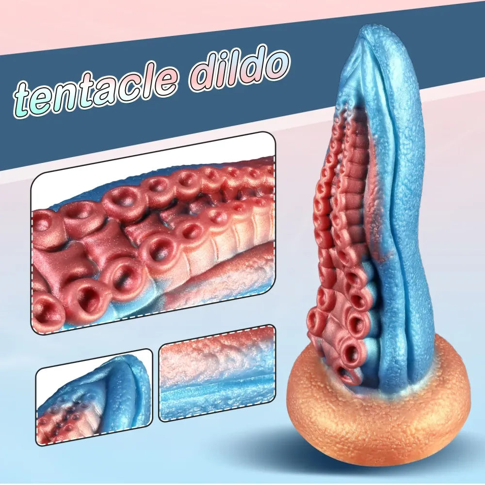 Silicone Octopus Anal Dildo with Suction Cup