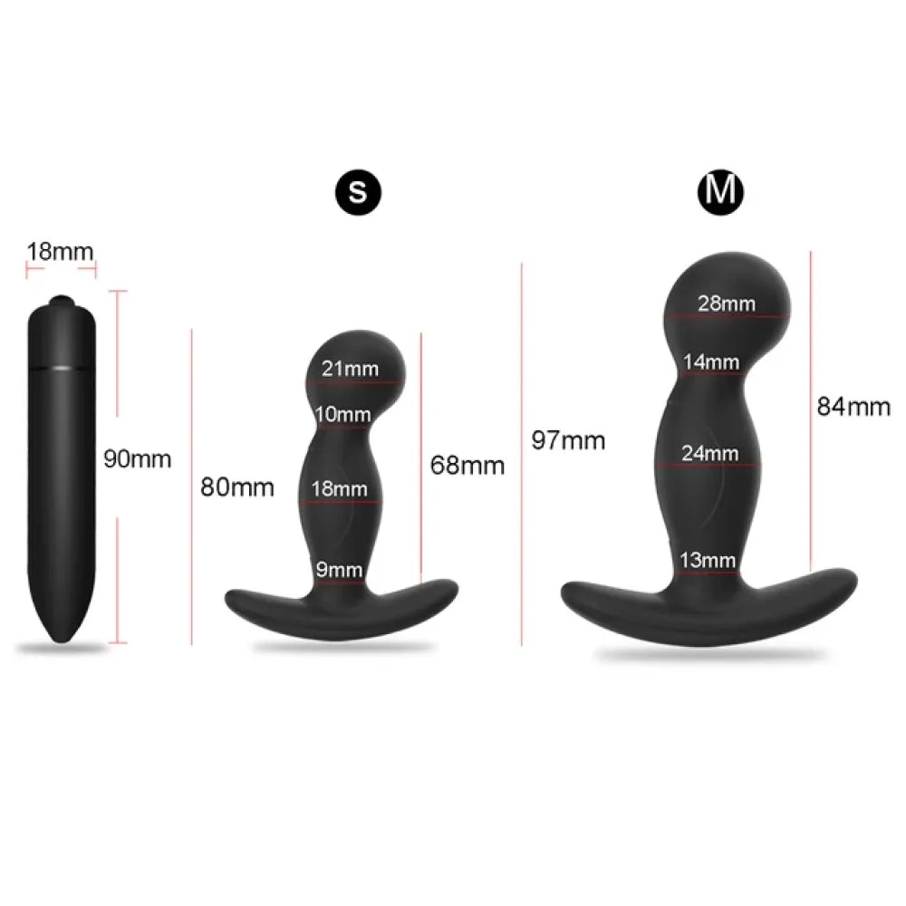 Silicone Prostate Massager with G Spot Vibrator