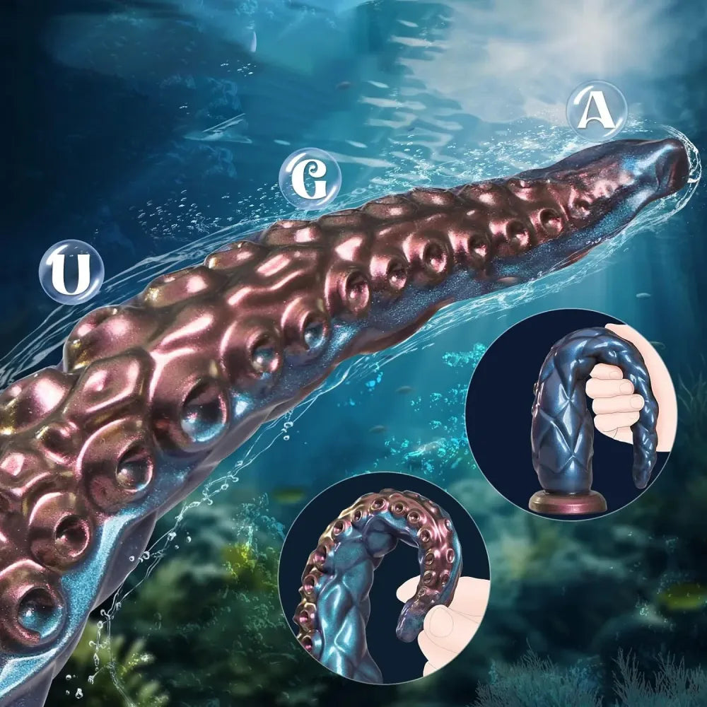 Silicone Tentacle Dildo with Suction Cup - Prostate Massager