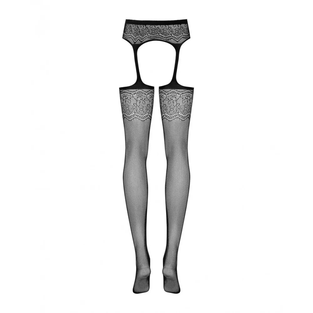 Stockings With Garter By Obsessive S207 Xl/Xxl Black