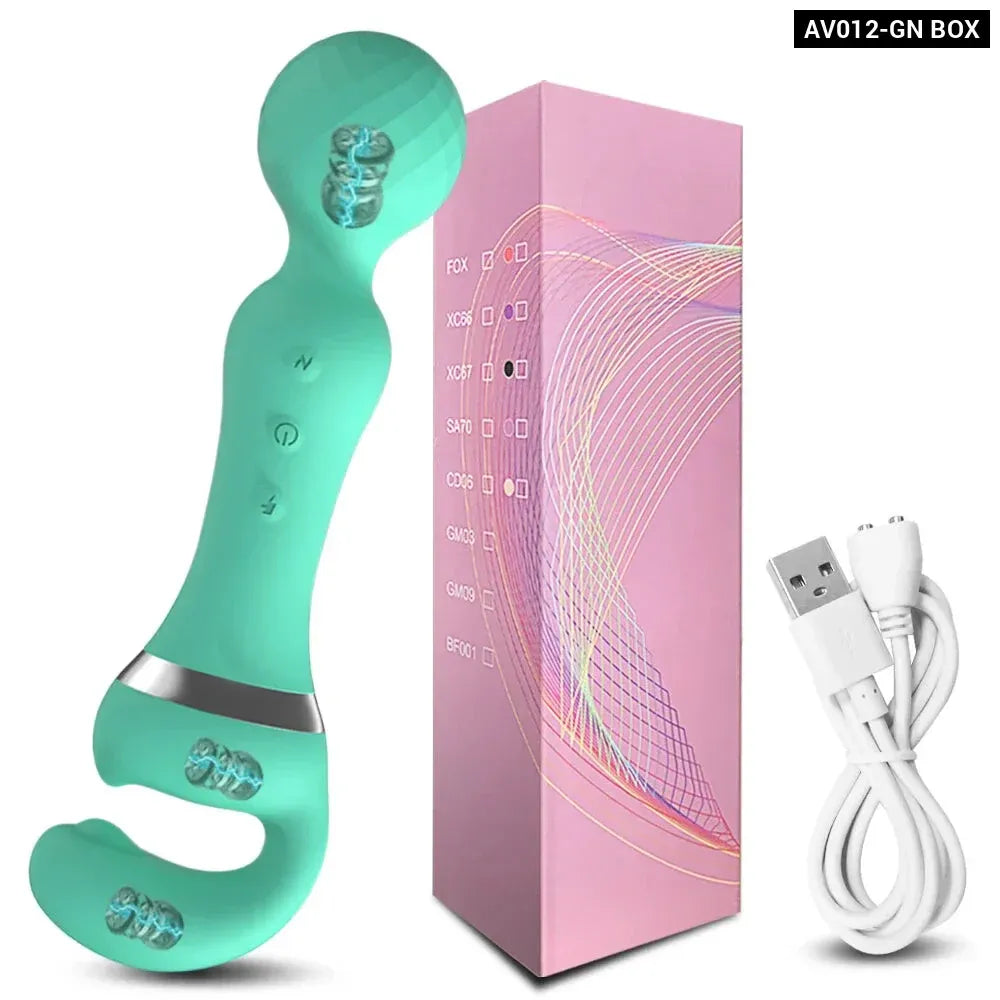 USB Recharge Av Vibrator 20 Modes for Female Pleasure