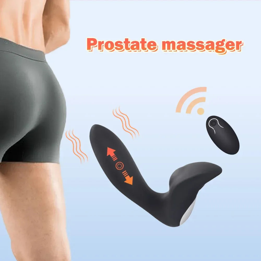 Waterproof Prostate Massager for Men Anal Plug Remote