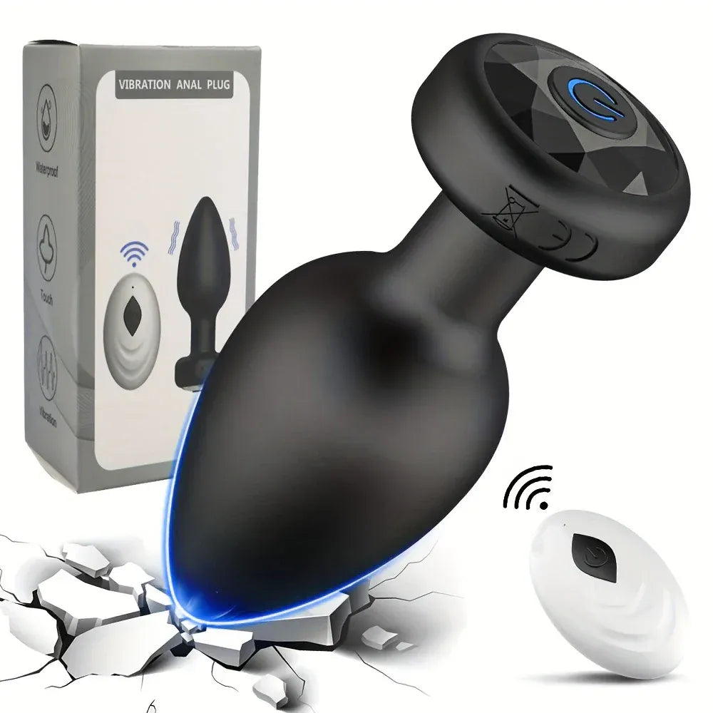 Wireless Anal Plug Vibrator For Men Remote Control Massager